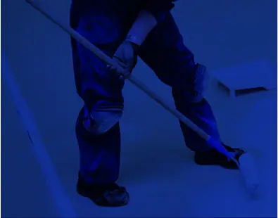 Aplicação de tinta antiderrapante